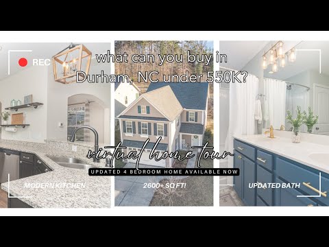 Durham, NC Homes Under 550K! Gorgeous, updated 4bedroom virtual home tour!